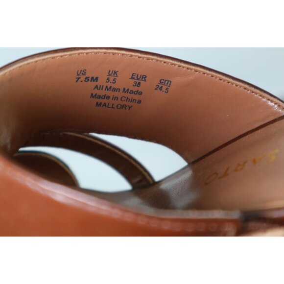 Franco Sarto Women's Brown Wedge leather With Cork Heel Size 7.5 - Picture 7 of 7